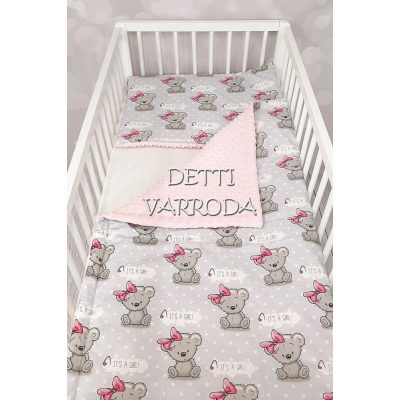   Girl Macik - Minky babaágyneműk 2 részes (Paplan és párna)
