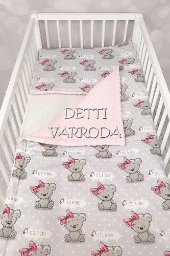 Girl Macik - Minky babaágyneműk 2 részes (Paplan és párna)