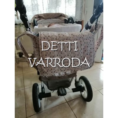 Szívecskés - Textil táska babakocsira