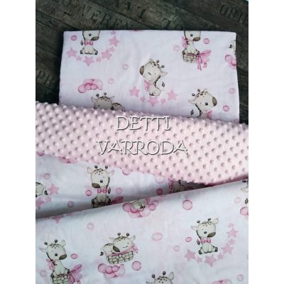   Zsiráfok - Minky babaágyneműk 2 részes (Paplan és párna)