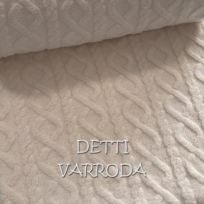 Ekrü egyszínű kötött dombor mintás wellsoft