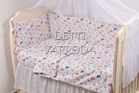 Pillangós -  Babaágynemű garnitúrák 3 részes (Párna, paplan, fejvédő)