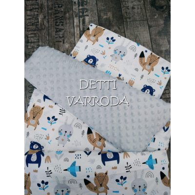   Maci sálban - Minky babaágyneműk 2 részes (Paplan és párna)