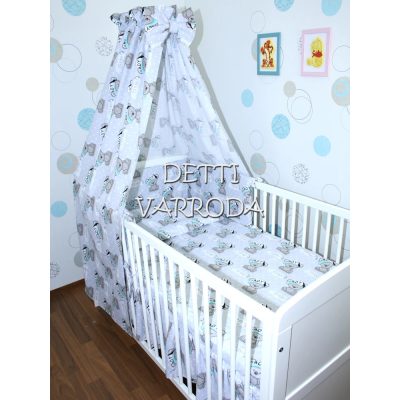 Boy maci /türkiz - Babaágynemű garnitúrák 4 részes