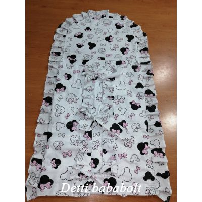 Egér fejes rózsaszín masnival - Pólyahuzat