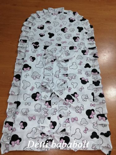 Egér fejes rózsaszín masnival - Pólyahuzat