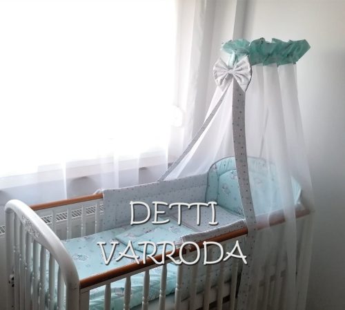 Eli álmodik - kék - Gyermekágynemű garnitúra 4 részes baldachinos