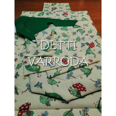   Ovis ágyneműgarnitúra hozzá illő derékaljjal és vállfás oviszsákkal és tornazsákkal - Béka farm 