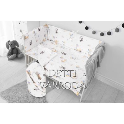   Nyuszi lufival - Babaágynemű garnitúrák 3 részes (Párna, paplan, fejvédő)