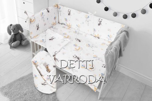 Nyuszi lufival - Babaágynemű garnitúrák 3 részes (Párna, paplan, fejvédő)