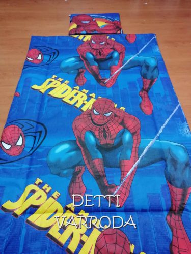 Pókember - Ovis ágynemű garnitúra hozzá illő derékaljjal és vállfás oviszsákkal és tornazsákkal és ágyneműtartó zsákkal