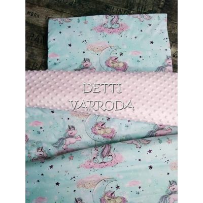   Unikornisok - Minky babaágyneműk 2 részes (Paplan és párna)