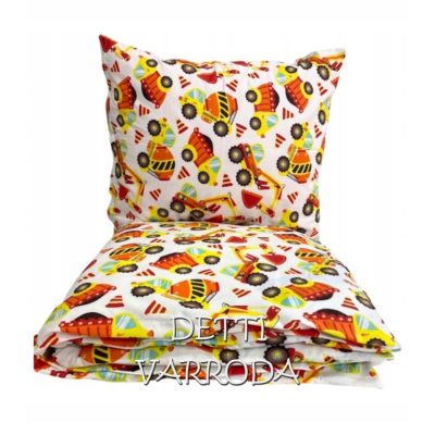   Munkagépes - narancssárga  - Ovis ágyneműhuzat vagy Ovis ágynemű garnitúra