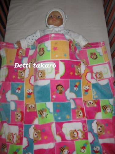 Szegett wellsoft takaró - Macis és méhecskés 