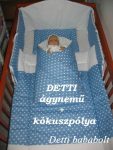 Kék pöttyös - Baba 3 részes ágyneműgarnitúra