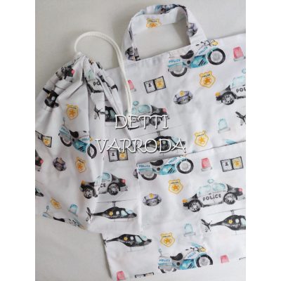 Rendőrségi járművek - Ovis füles zsák és tornazsák