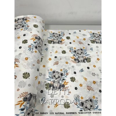   Oroszlános - Ovis ágynemű garnitúra hozzá illő derékaljjal és vállfás oviszsákkal és tornazsákkal és ágyneműtartó zsákkal