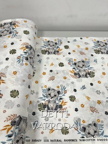 Oroszlános - Ovis ágynemű garnitúra hozzá illő derékaljjal és vállfás oviszsákkal és tornazsákkal és ágyneműtartó zsákkal