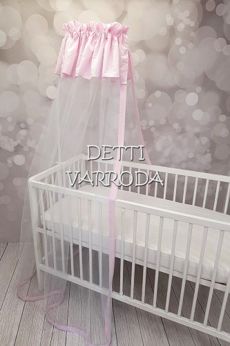 Voile függöny rózsaszín dekorral