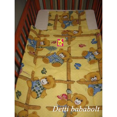 Rácsos maci - Babaágynemű garnitúra 2 részes