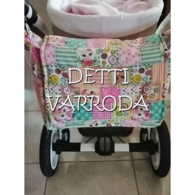 Patchwork erdei állatok - Textil táska babakocsira