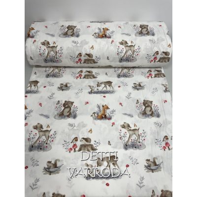   Erdei állatkák - Ovis ágynemű garnitúra hozzá illő derékaljjal és vállfás oviszsákkal és tornazsákkal és ágyneműtartó zsákkal