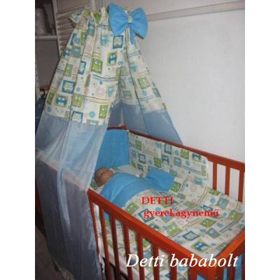 Bagoly kockában - Babaágynemű garnitúra 4 részes