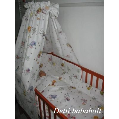 Tündéres (fehér) - Babaágynemű garnitúra 4 részes