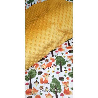   Rókák az erdőben - Minky babaágyneműk 2 részes (Paplan és párna)