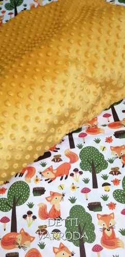 Rókák az erdőben - Minky babaágyneműk 2 részes (Paplan és párna)