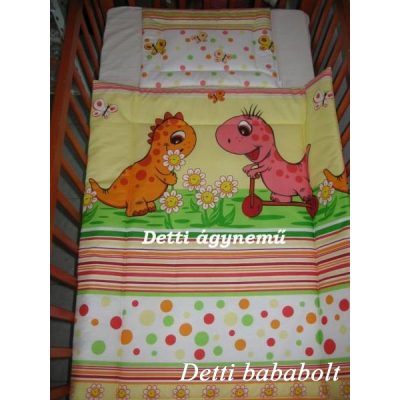 Dinós - Babaágynemű garnitúra 2 részes