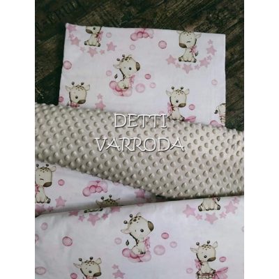   Zsiráfok - Minky babaágyneműk 2 részes (Paplan és párna)