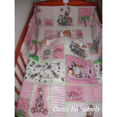   Szafari -  Babaágynemű garnitúrák 3 részes (Párna, paplan, fejvédő)