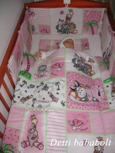 Szafari -  Babaágynemű garnitúrák 3 részes (Párna, paplan, fejvédő)