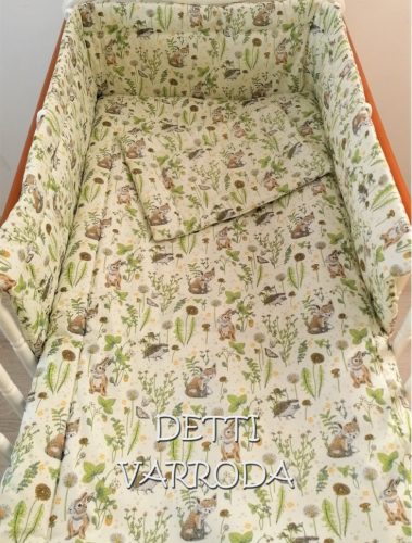 Állatkák a pitypangok között - Gyermekágynemű garnitúra 3 részes