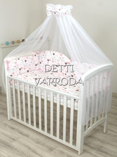 Szívecskés - Babaágynemű garnitúra 4 részes