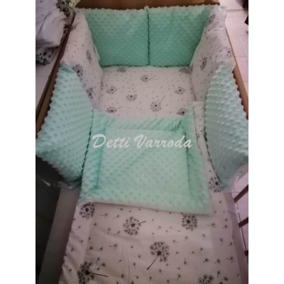   Pitypangos - Minky babaágyneműk 8 részes (Paplan, párna és párnás rácsvédővel)